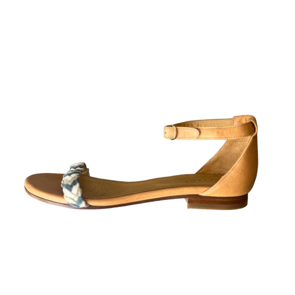 Sezane Shoes - Sezane Leather Flat Sandals Tan Size EU 36/US 6